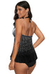 Dot Print Halterneck Tankini Set
